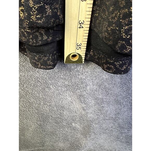 Snap Dress Woman's Size 2XL Gold Black Ruffled Sheath Lined Casual - Picture 9 of 10